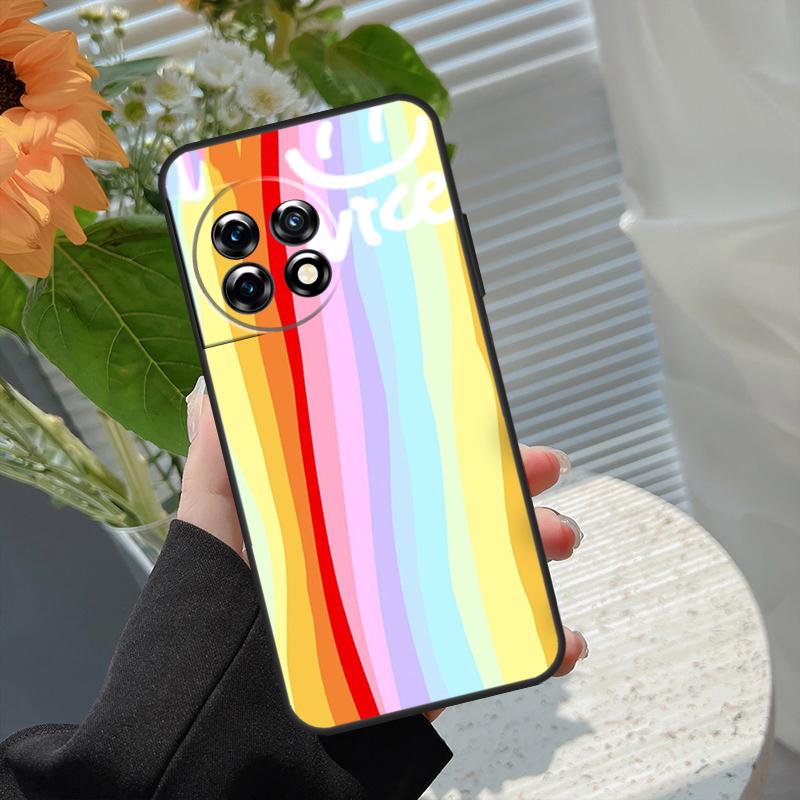 Rainbow Cute Cartoon Case For OnePlus 15 15R 13 13T 13R 12 12R 11 10 10R 10T 8T Nord 5 CE 4 2 3 Lite N20 N30 Cover