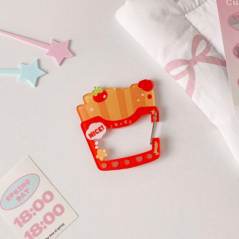 

Милый акриловый мультяшный брелок-держатель в виде бургера, молочного торта, сэндвича, картофеля фри, декор для сумки, подвесной крючок для ключей, подарок F