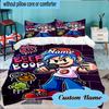 Custom Name 3PCS Friday Night Bedding Set Including 1pc Duvet Cover And 2pcs Pillowcases for Bedroom, Dormitory Gift Home Decor