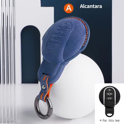 Made For Alcantara Car Key Case Cover For Bmw Mini Coopers One Jcw Clubman F56 F55 F54 F57 F60 R55 R56 R57 R58 R59 R60 Roadster