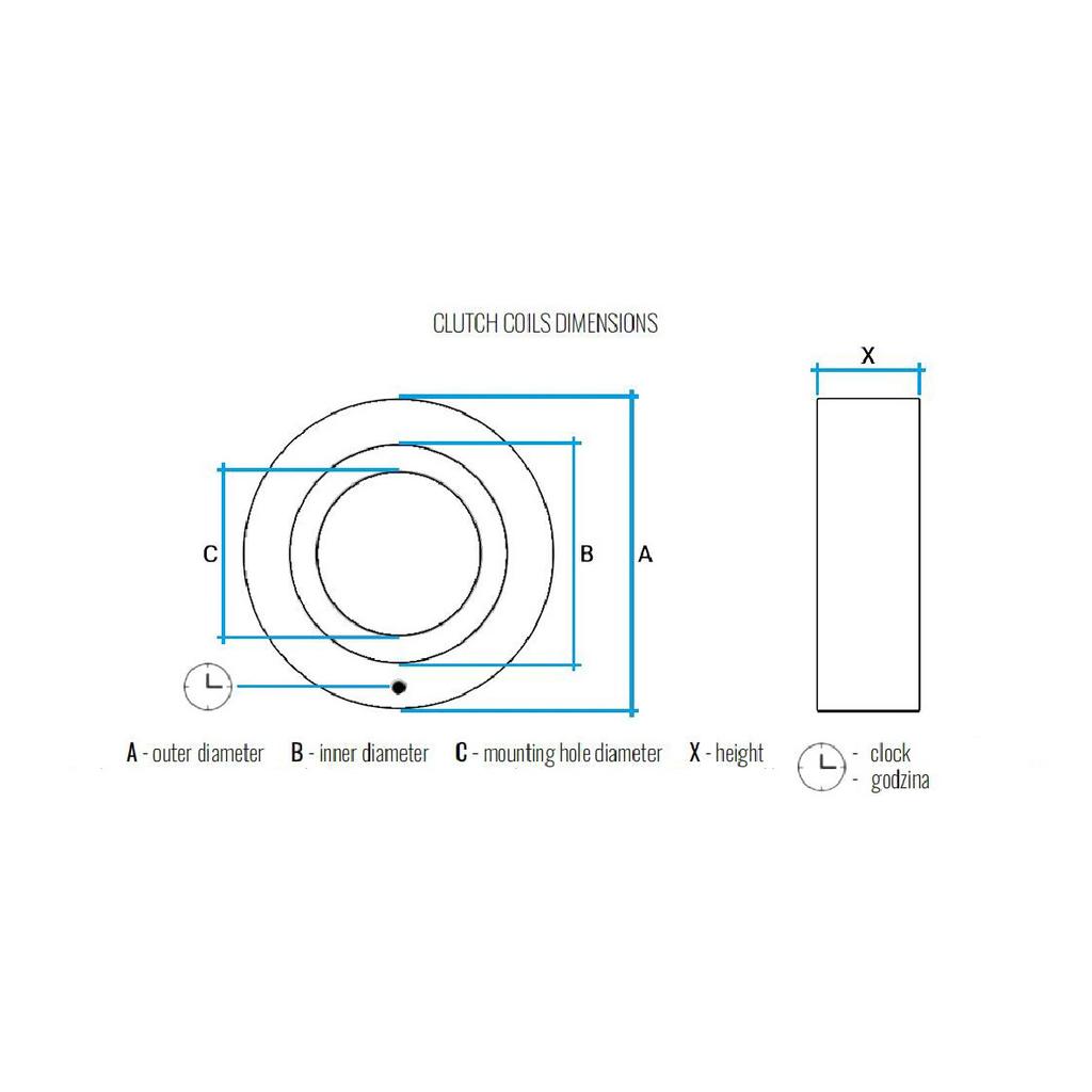 CC23340 Car Auto Air Electromagnetic Ac Compressor Clutch Coil Spare Parts for Toyota Tacoma 12V 96.7x62.5x28x42