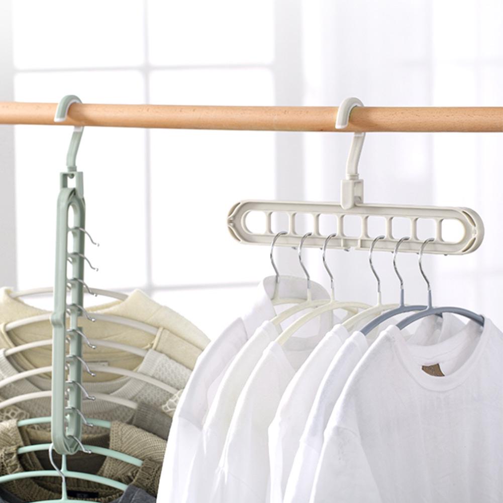 Buy Nordic Portable MultiFunctional Hangers 9 Hole Space Saving Hanger