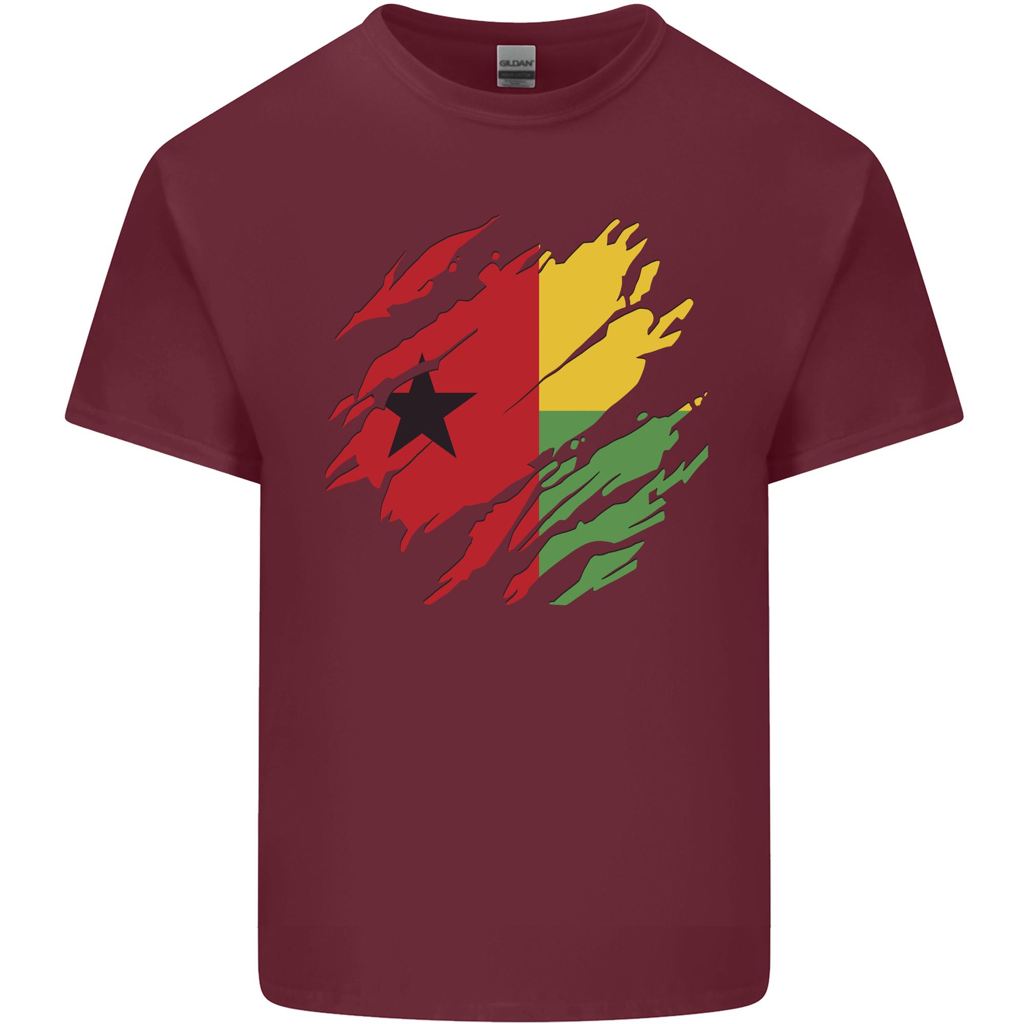 Torn GuineaBissau Flag Day Football Unisexs Light Cotton TShirt S
