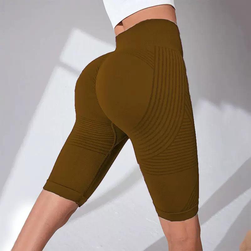 European-American Seamless Butt Lifting High-Waist Yoga Shorts