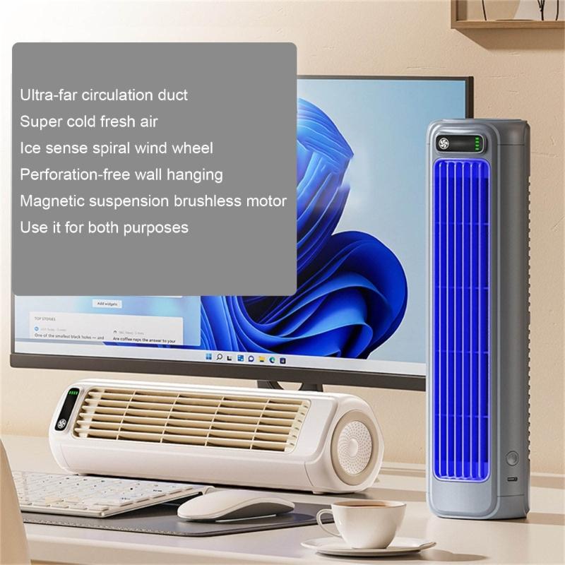 Rechargeable Quiet Desk Fan with Adjustable Airflows Quiet Cooling Fan ABS Texture Perfect for Office or Bedroom Use