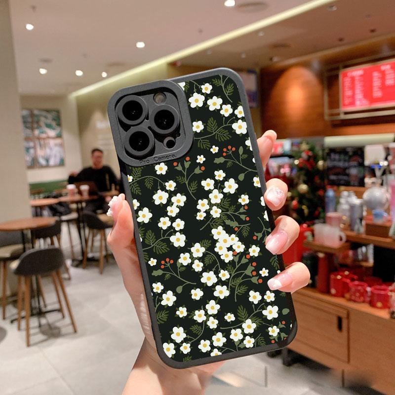 Fashion Luxury Flower Floral Funda Case for Iphone 14 Pro Max Plus 13 12 11 Pro Max XR X XS 8 7 Plus SE 2020 Soft Silicone Shell