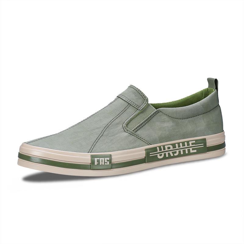 Men's Spring Casual Slip-on Canvas Shoes: Trendy, Breathable, Versatile Low-top Skate Shoes