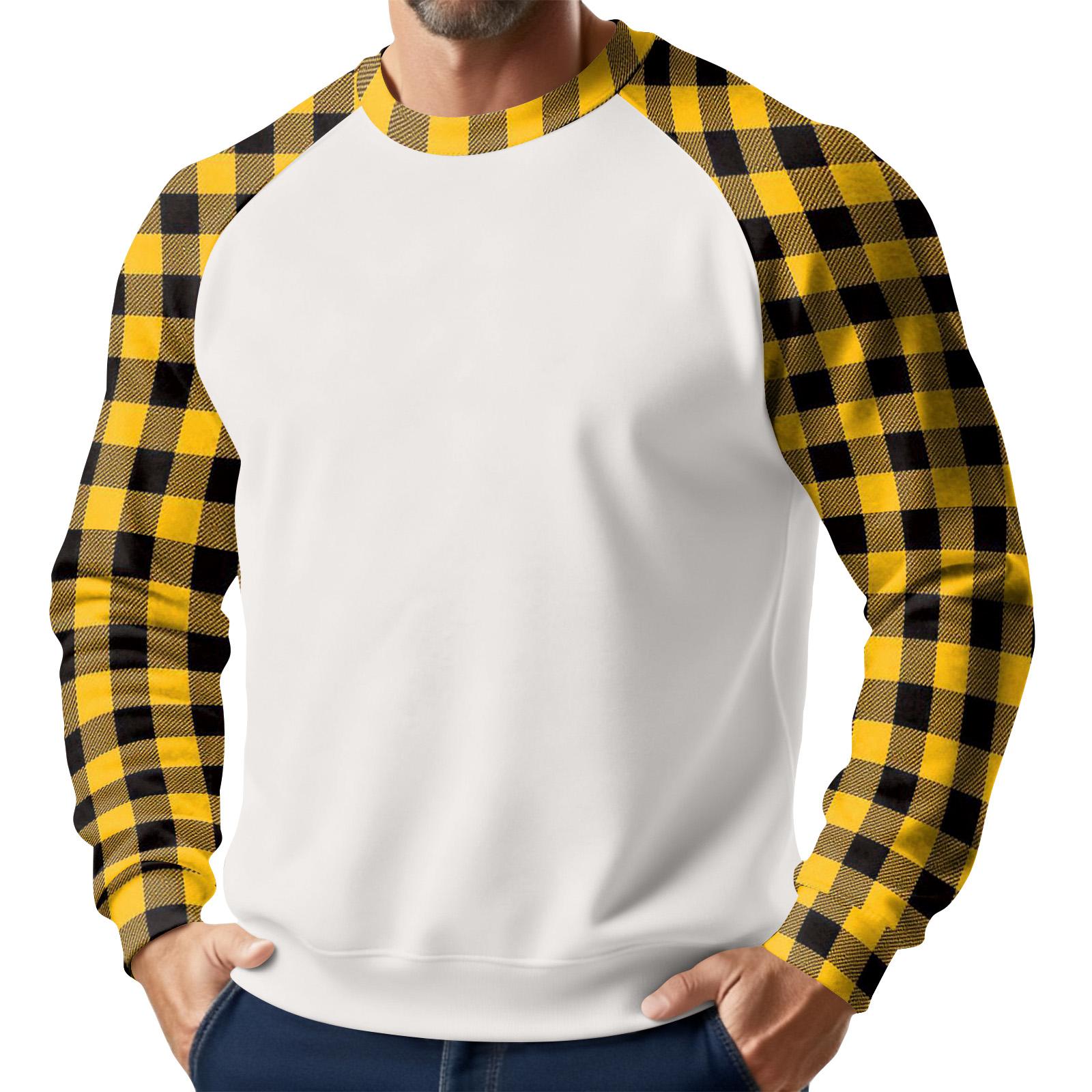 

Men s Christmas Raglan Crewneck Fleece Sweatshirt XL жёлтый