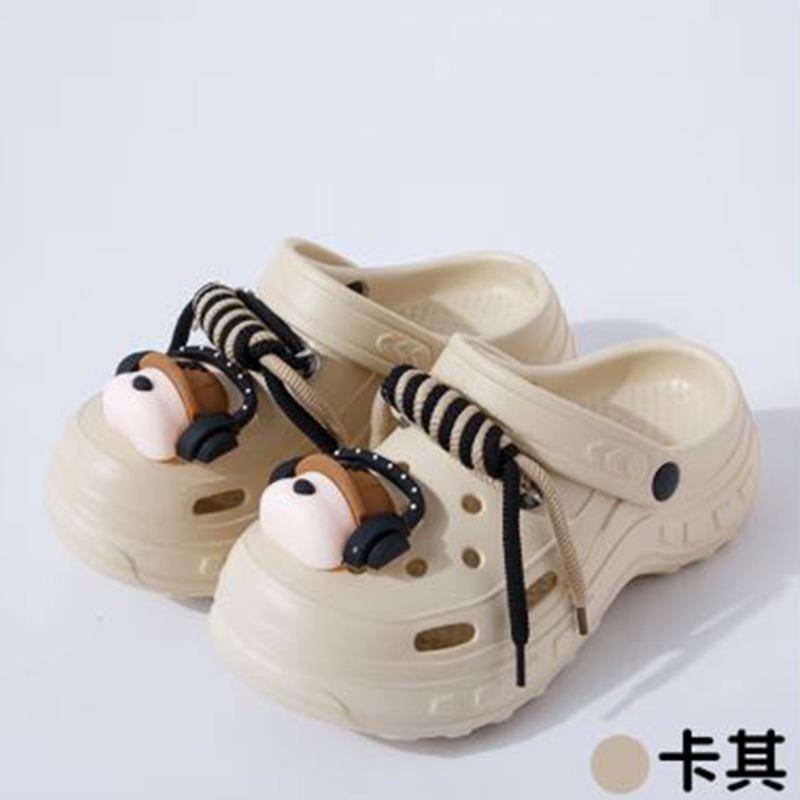 New hole shoes women's indoor and outdoor stepping on shit feeling comfortable and breathable eva slippers thick-soled slippers wholesale
