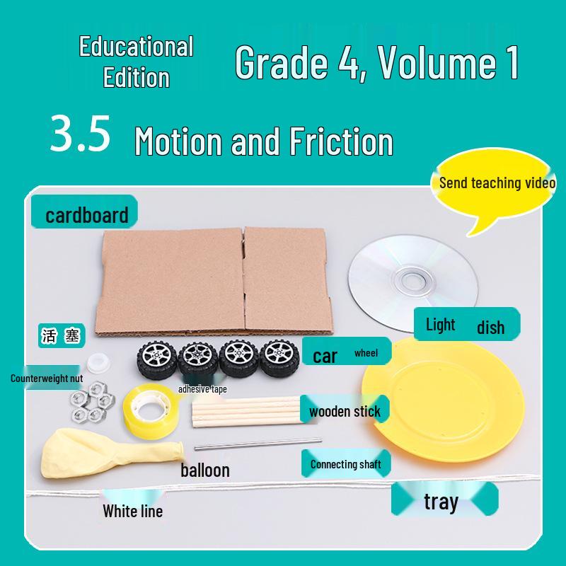 

4th Grade Science Experiment Kit: Motion & Friction Teaching Aids