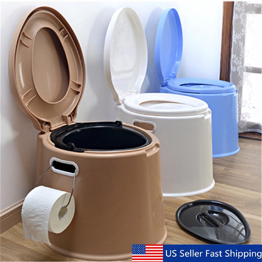 Portable Toilet Potty Commode Flush for the Elderly Travel Camping Hiking Outdoor Assists Disabled Elderly or Handicapped