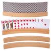 WTEMPO Wedding Birthday Party Curved Playing Cards Holders for Seniors Adults Soild Wood Cards Holders for Playing Cards