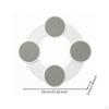 Rotating Serving Tray Tabletop with Elevated Sections Round