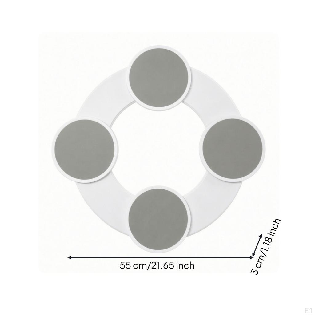 Rotating Serving Tray Tabletop with Elevated Sections Round
