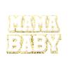 2pcs BABY MAMA Letter Patches Towel Embroidery Ironing Patches For DIY Crafts Clothing Jeans Applique Stickers Sewing Patches