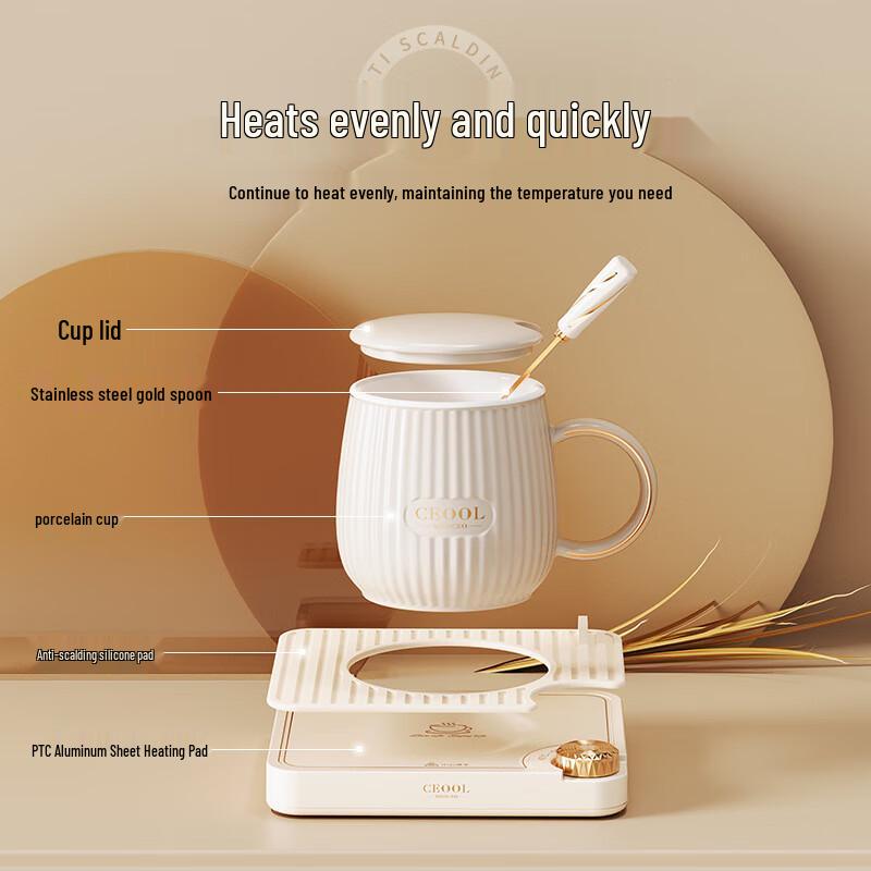 Thermostatic Ceramic Mug Warmer Set