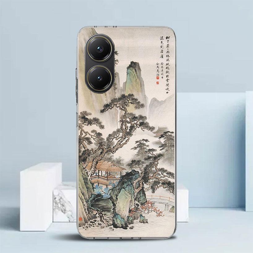 Chinese Style ink Painting Art Soft Cover for Xiaomi Poco F7 Ultra X7 X6 X5 Pro M7 Phone Case Redmi 15 15C 13 13C 12 12C 10 10C