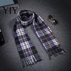 Commuting Winter Gear Classic British Plaid Scarf for Men Women, Soft Double-Sided Velvet Shawl, Skin-friendly Wrap Warm Thickened Neck Autumn