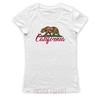 KOSZULKA CALIFORNIA Damska Los Angeles West Coast Flaga Niedźwiedź Koszulka Jersey Dziewczyna