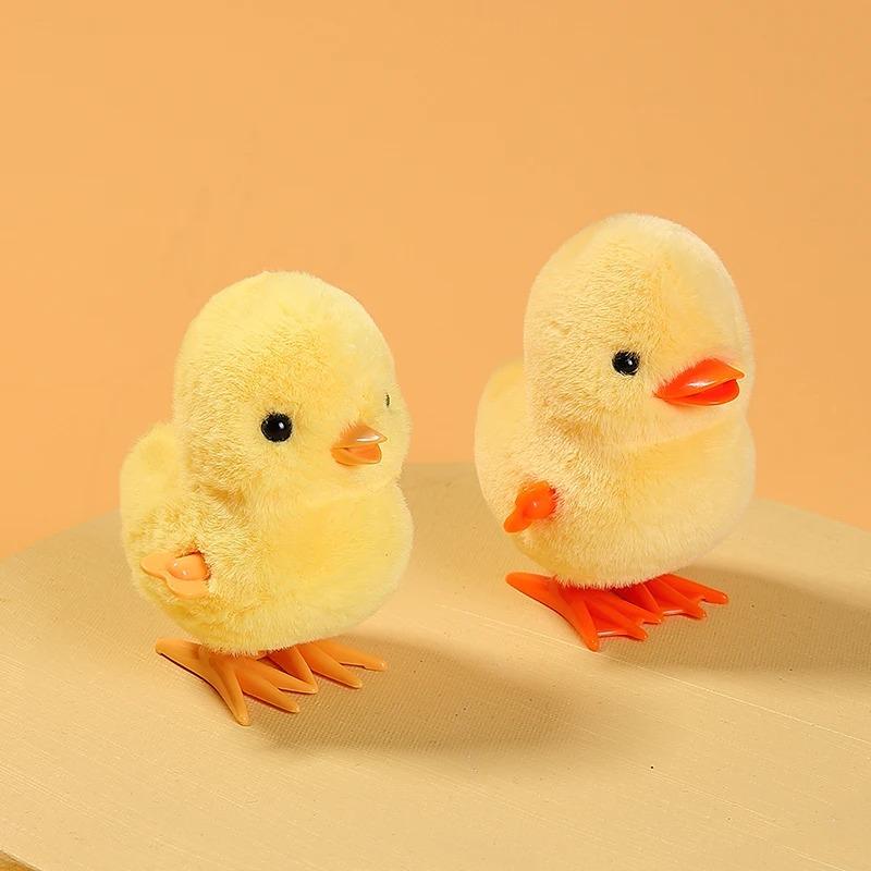 Hüpfende Ente Aufziehspielzeug - Realistische Plüsch-Hühnerenten-Simulation, Lustiges interaktives Tier-Spielzeug für Kinder Geburtstagsgeschenk
