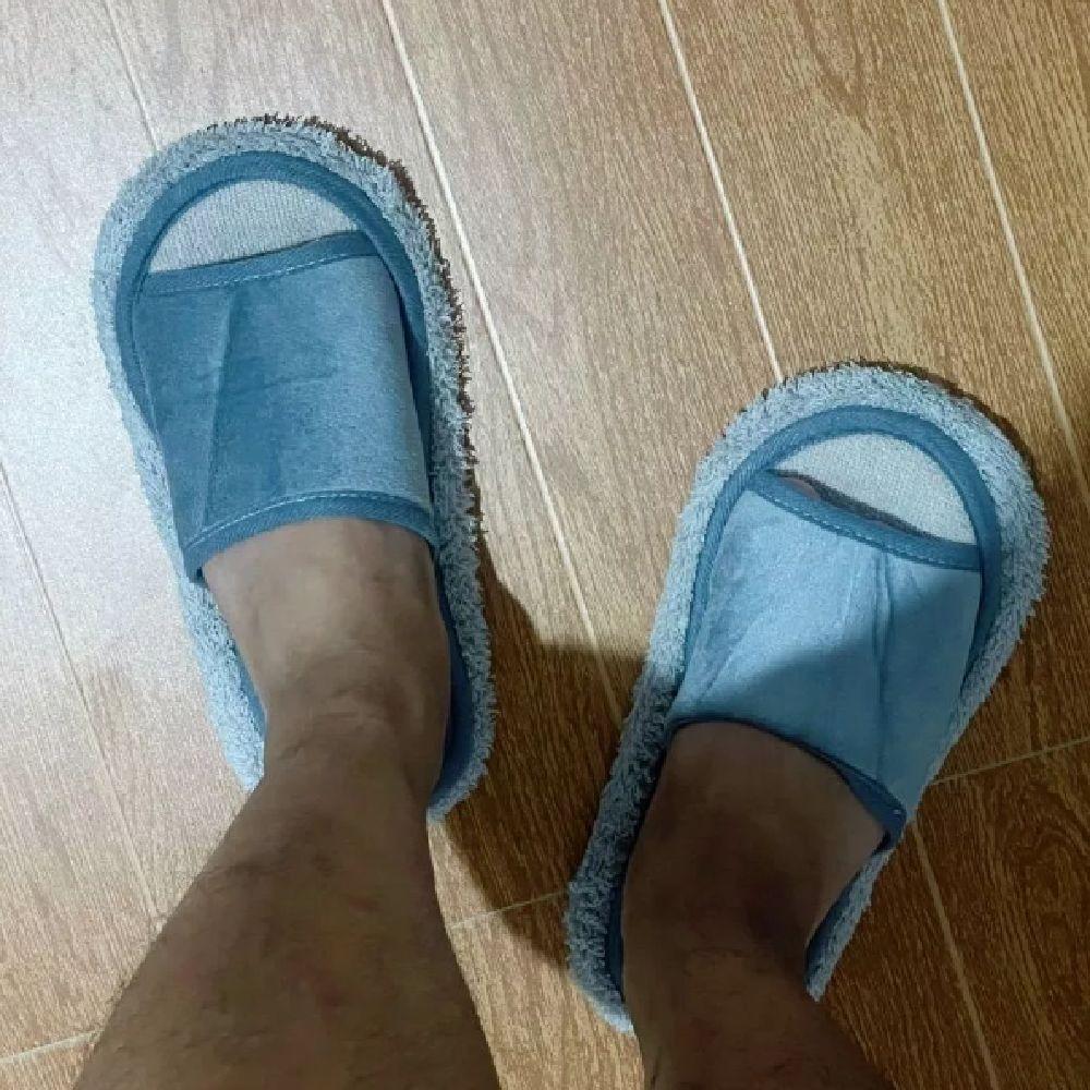 Detachable Microfibre Mop Slippers Washable Tile Cleaning Slippers Lazy Slippers Wood Floor