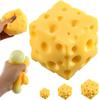 Squishy de Queijo, Presentes de Aperto de Bloco de Queijo, Squishies Alívio de Estresse Brinquedo de Mexer, Enchimento de Meia Presente Inovador Para Aniversário