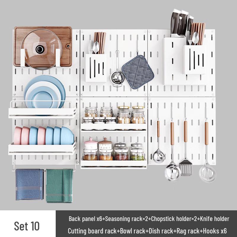 No-Drill Kitchen Wall Organizer with Drainer