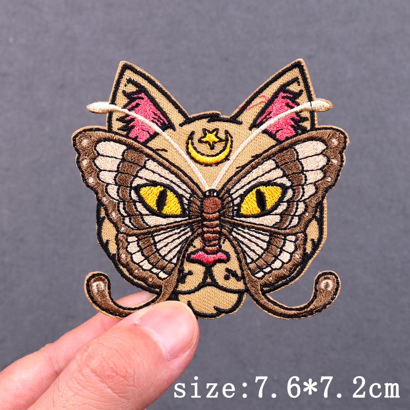 Hip Hop Punk Embroidery Patches For Clothing Thermoadhesive Patch Iron On Patches On Clothes Tarot Cards Skull Patch For Clothes