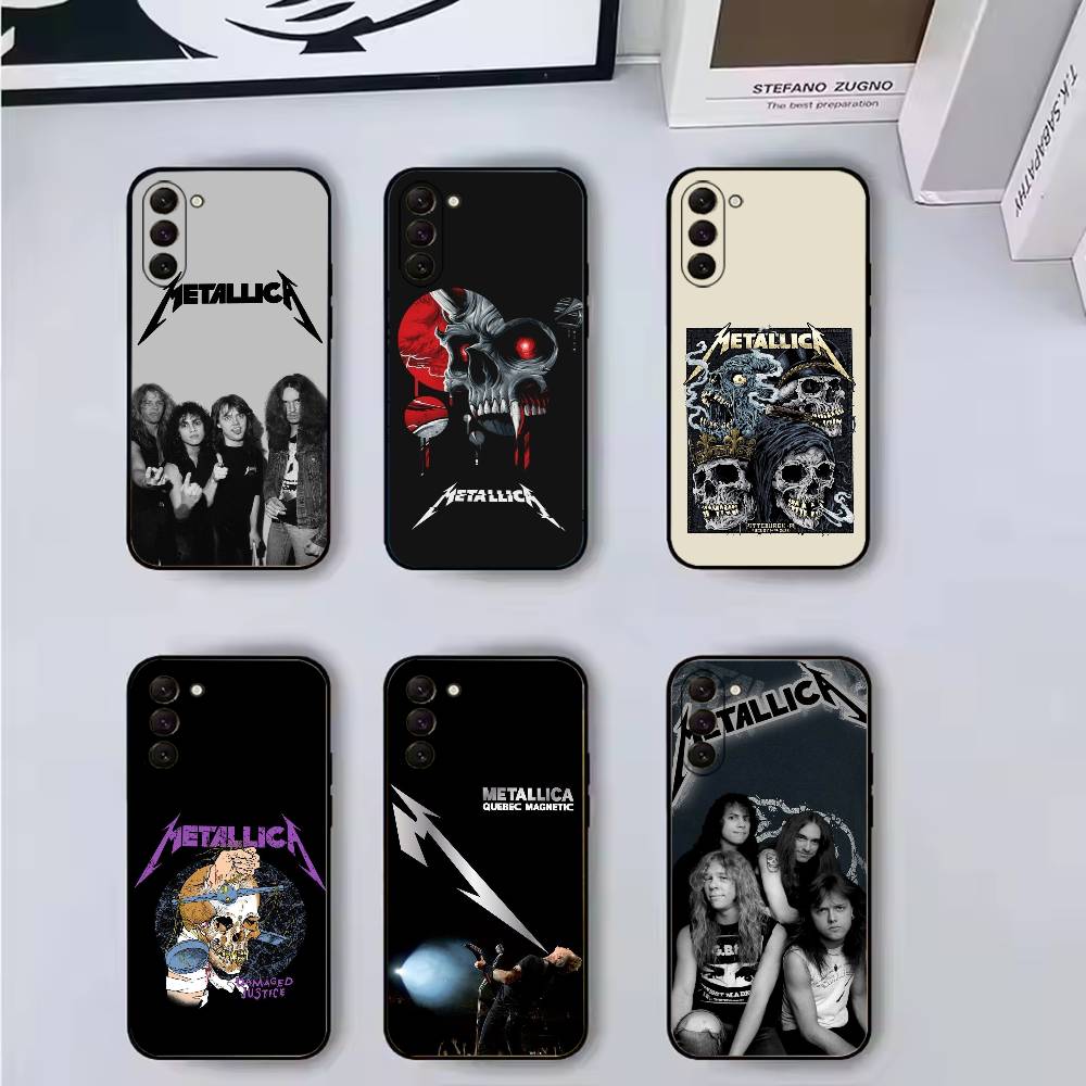 M-METALLICA Rock band Phone Case Black Silicone Soft For Samsung Galaxy A73,A72,A71,A70,A53,A52,A51
