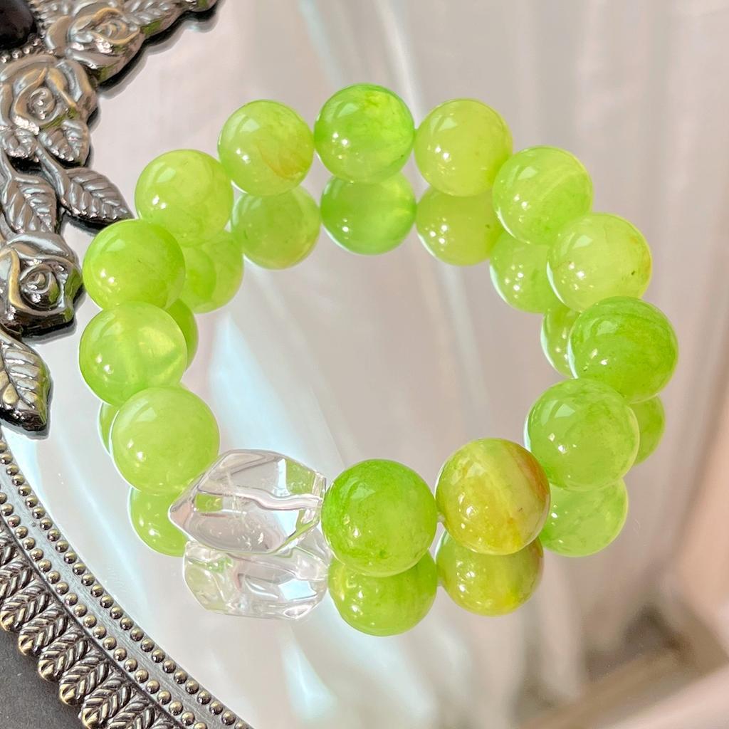 Qingti Quartz Rock Natural White Crystal Bracelet Bracelet.