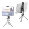 Universal Tablet Tripod Mount Holder Adjustable Phone Clamp Phone Tripod Mount with Dual Cold Shoe Mount 360 Degrees