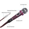 Dynamic Handheld Cardioid Condenser Microphone Wired Mic 4.5m 15ft Cable 6.35mm Plug for Music Singing Karaoke Stage
