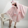 Cartoon Sheep Wool Blanket Shawl: Cozy Hooded Nap Cloak for Autumn & Winter