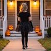 Girls Halloween Costume in the Dark Skeleton Outfit Set with Devil and Theme for Cosplay Party