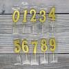 New Gold and Silver Number 0-9 Candles for Children's Birthday Party Decoration PVC Boxed Gold Plated Candles