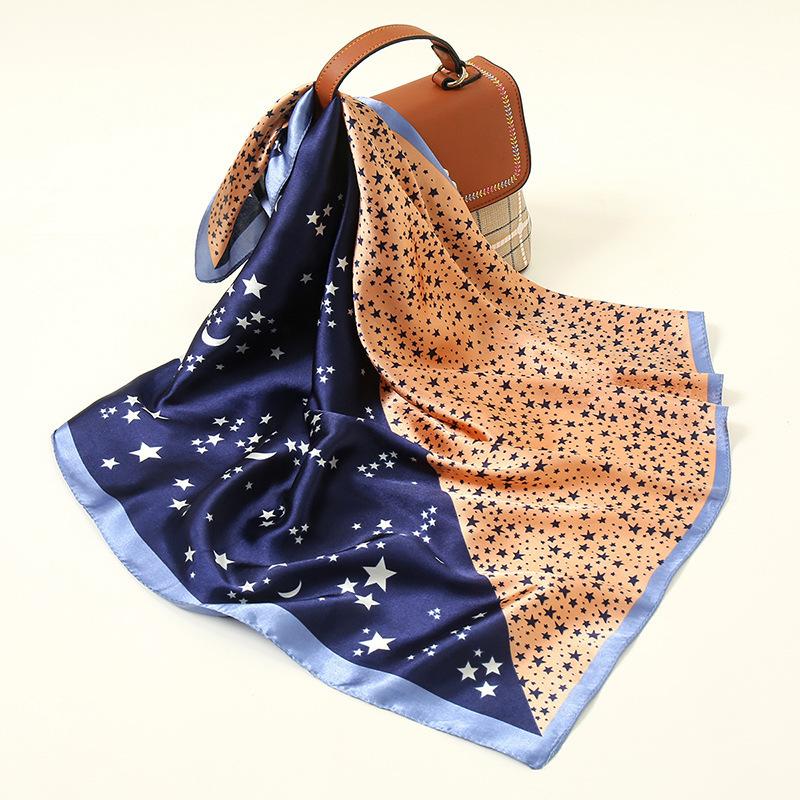 New Imitation Silk Versatile Square Scarf Decorative Commuter Career Scarf Women's Fashion Printed Scarf