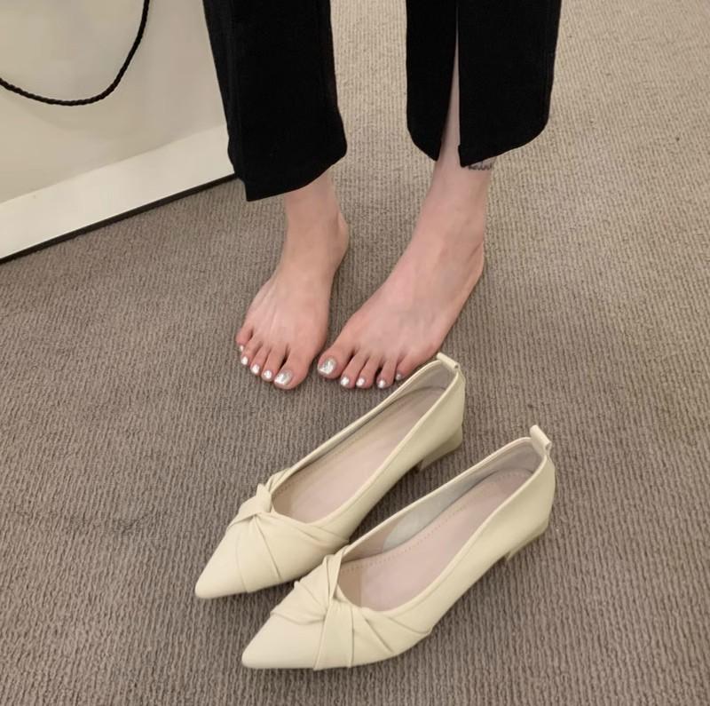 Casual versatile mid-heel slip-up shoes Summer sweet single shoes Women's outer wear non-slip comfortable shoes