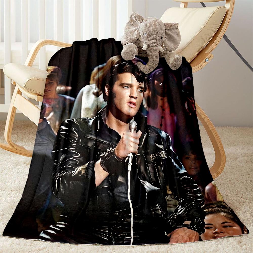 Elvis: Rock Legend Blanket Durable Comfort Perfect for Chair Sofa Bed for All Seasons Modern Best Holiday Gift for Friends Family