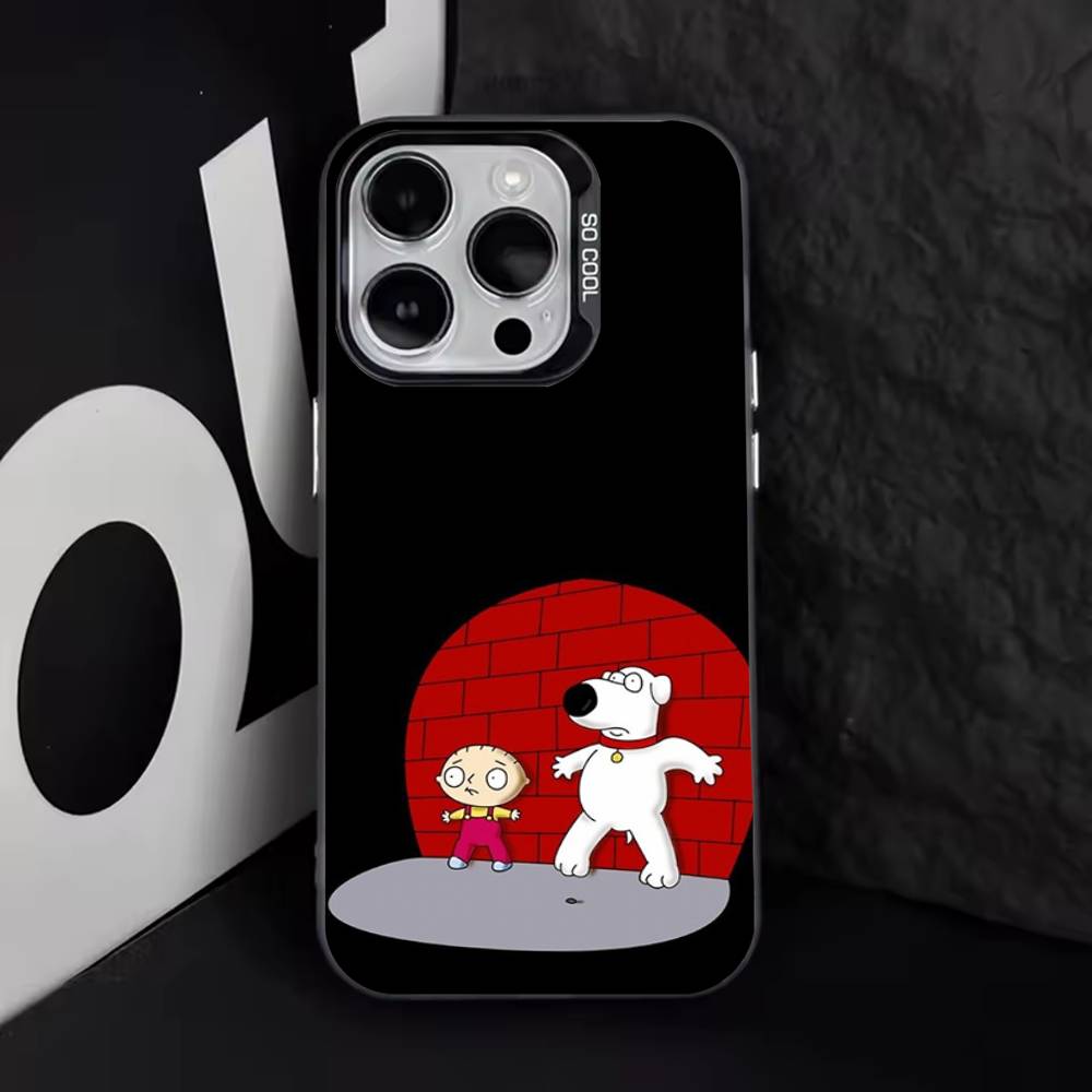 

F-Family Funny G-Guy For iPhone 17,16,15,14,13,12,11,Pro,Max,Plus,E,Air,Mini Black Tpu Cover Phone Case iPhone15