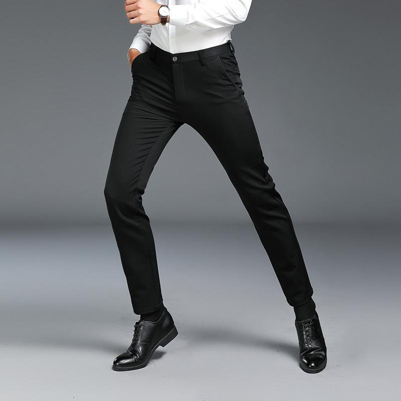 Premium Quality Fashion Young Men's Tight Slim Pants Casual Basic Stretched Trousers
