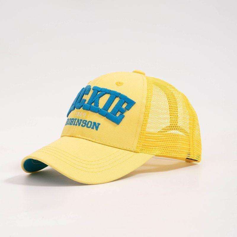 

Летняя сетчатая шляпа из полиэстера с утиным язычком, солнцезащитная шляпа для детей среднего возраста, бейсбольная шляпа, солнцезащитная шляпа для детей 49-53cm жёлтый