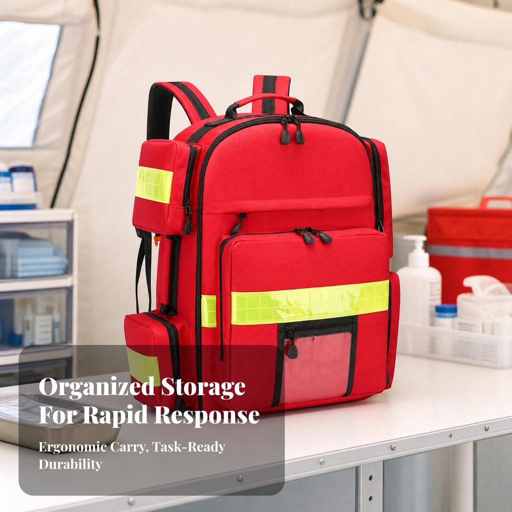Medical Backpack Waterproof First Aid High-Visibility for Pet Owners