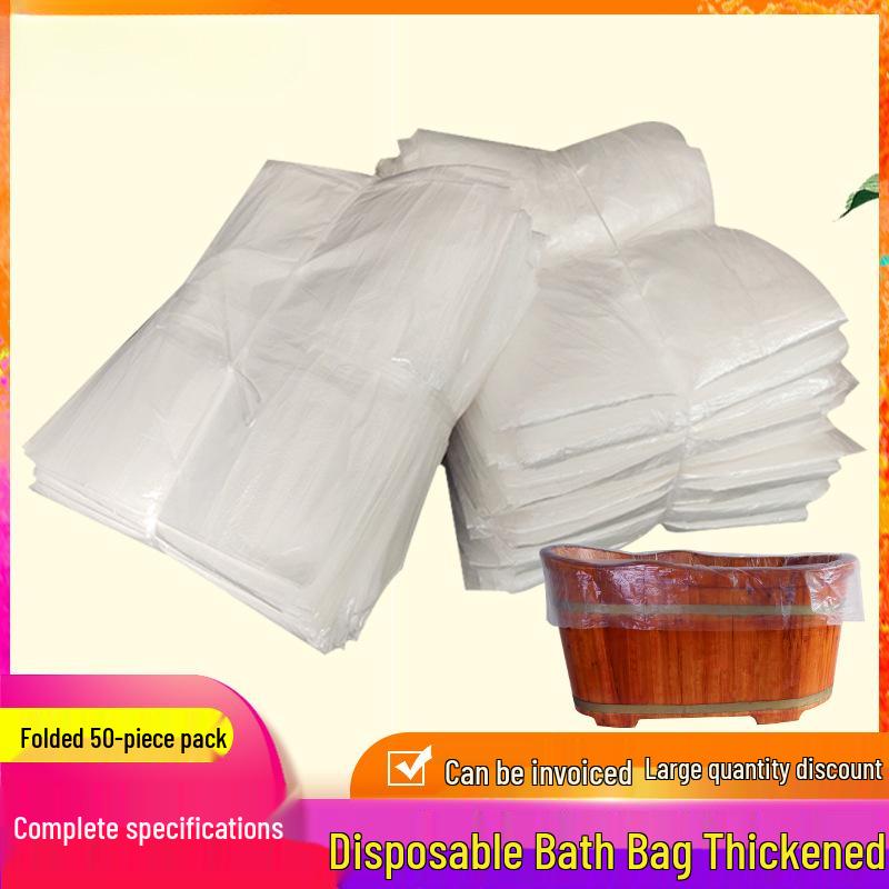 Thickened Disposable Bath Bag for Adults - Single Sheet for Home, Hotel, or Salon Use