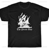 THE PIRATE BAY Ship Rargb Piracy Printed T Shirt Tops The Pattern of A Drifting Pirate Ship Tops Tee Shirt Unisex Cotton Tee