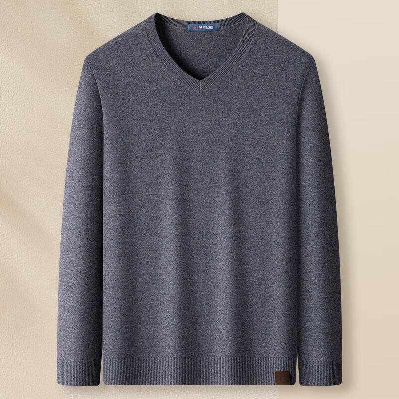 

MONTAGUT Men s 100% Wool V-Neck Pullover Sweater