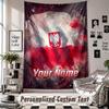 Custom Tapestry Wall Hanging, Poland Football Personalized Name Text Home Wall Decor