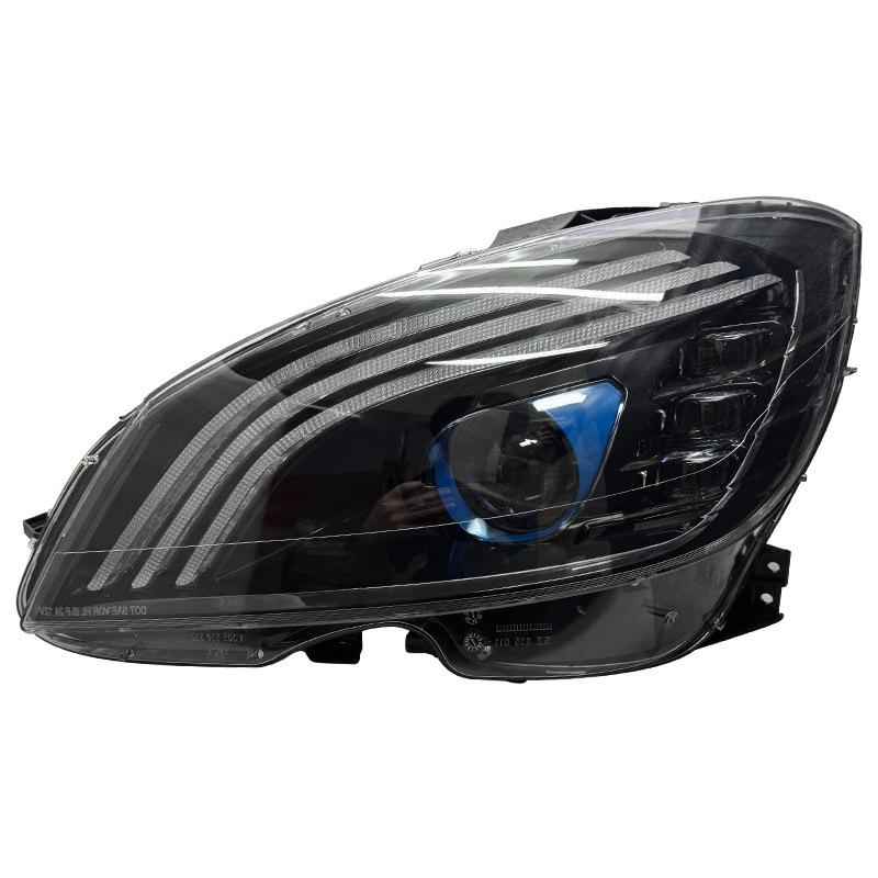 Compatible with 07-10 Mercedes-Benz C-Class W204 Headlight Assembly, Maybach LED Daytime Running Light Lens.