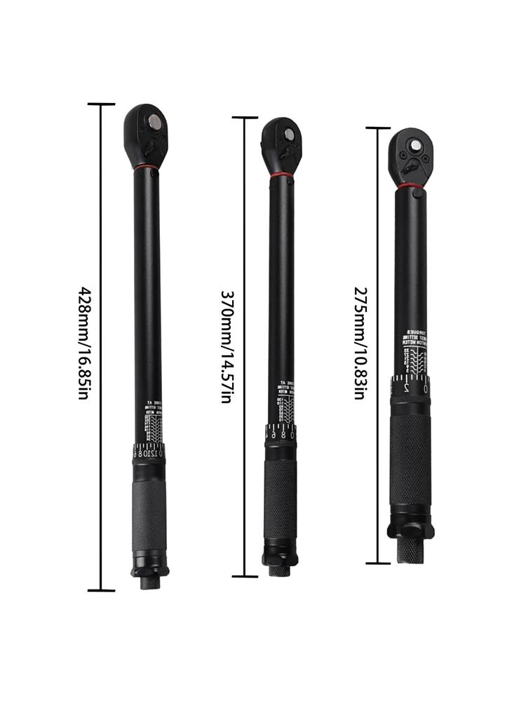 3-230 N.m Torque Wrench 1/4 1/2 3/8 Inch Square Drive Torque Wrench Adjustable Ratchet Head Professional Bicycle Automotive Tool