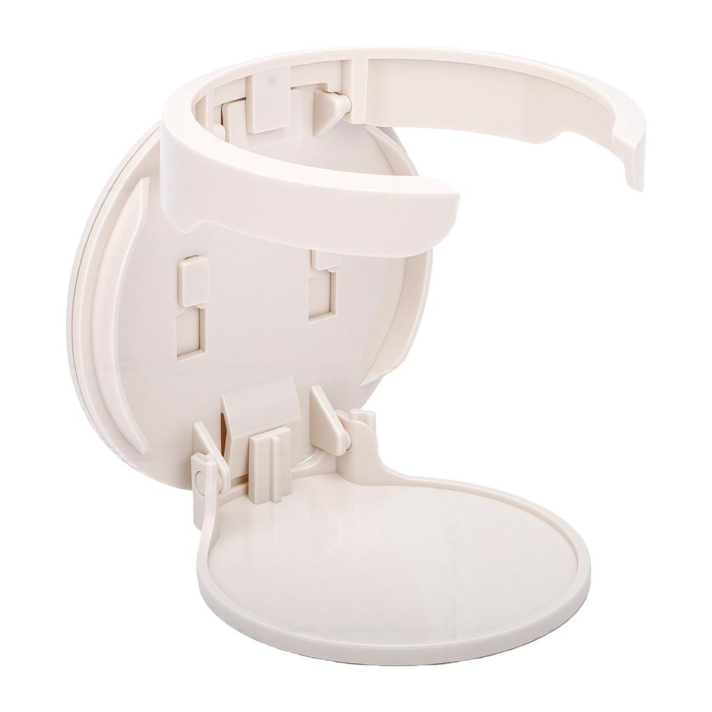 Wall Mount Cup Holder Space Saving Spill Proof Foldable Cup Holder with Adhesive Patch for Cups Mugs Bottles White