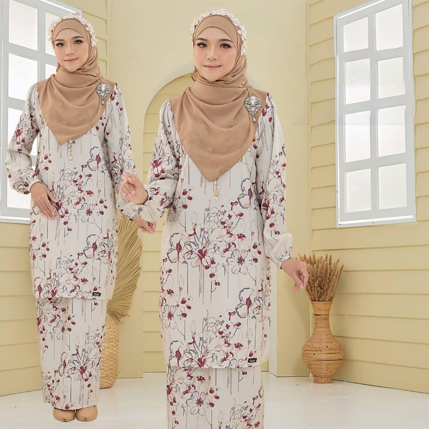 

Новый стиль кронштейн Pahang женский элегантный костюм цветочный принт удобный дышащий популярный ретро мусульманский новый продукт 2XL разноцветный